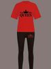 Women's Casual Loose And Fashionable QUEEN Letter Pattern Printed Loose T-shirt+cropped Pants Two-piece Set Home Sportswear Daily Wear-273_ecoleips.com