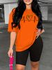 Summer Women's Casual And Fashionable Leopard Print Heart-shaped Printed Loose T-shirt+shorts Two-piece Sportswear Suitable For Daily Wear-115_ecoleips.com