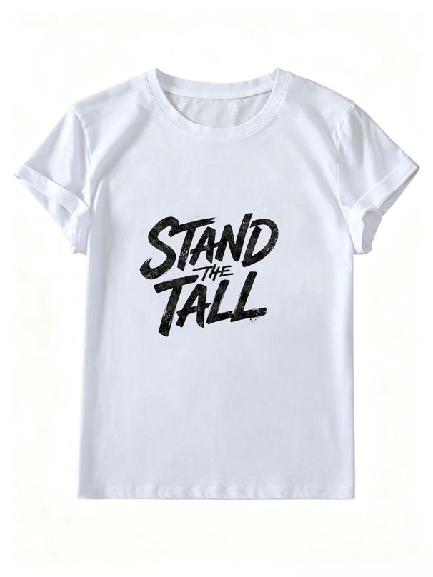 Women's Graffiti Short-sleeved T-shirt, Lettered Women's Clothing, Made Of Cotton Fabric, Suitable For Casual Street Style._ecoleips.com