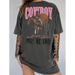 European Size Women's Pure Cotton EZwear T-Shirt Letter Print Western Style Crew Neck Top_ecoleips.com