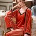 2026 New Golden Velvet Three-piece Pajamas Women's Sexy Lace Large-size Loungewear_ecoleips.com
