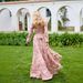 Floral Chiffon Maxi Dress – Strappy Backless Sundress With Waist Tie For Beach Vacations_ecoleips.com