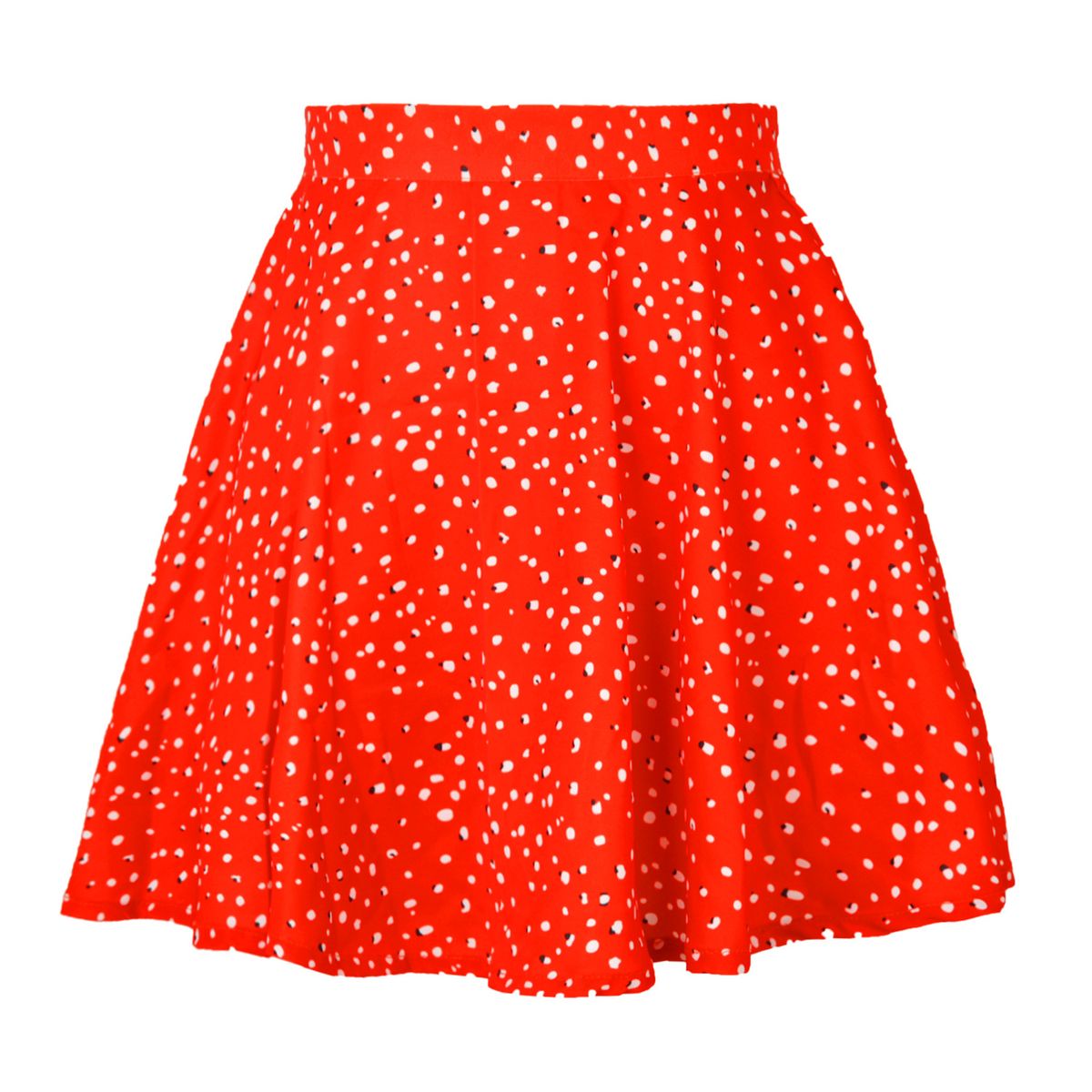 K Women's Floral Skirt, Printed Umbrella Skirt, Invisible Zipper Short Skirt, Large Skirt, High Waist_ecoleips.com