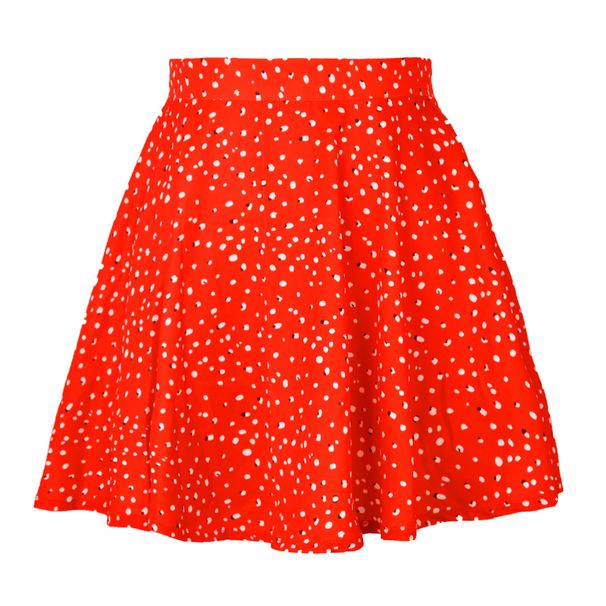 K Women's Floral Skirt, Printed Umbrella Skirt, Invisible Zipper Short Skirt, Large Skirt, High Waist_ecoleips.com