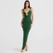 Women's Clothing Summer New Sexy V Neck Backless Slit Slim Dress_ecoleips.com