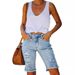 European And American Cross-border Foreign Trade 2021 New Mid-waist Cotton Regular Wash Stylish Commuter Straight-leg_ecoleips.com