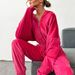 Urban Hoodie & Jogger Set - Women's Casual Long Sleeve Pullover With Pocket (Blue/Green/Rose Red)_ecoleips.com