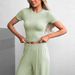 Women's Clothing Women's Knitted Two-Piece Set Short Sleeve T-Shirt And Pants Casual Innerwear Base Layer For Formal & Casual_ecoleips.com