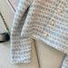 Elegant Blue Tweed Jacket For Women - French-Inspired Pearl Button Short Coat, Chic And Stylish_ecoleips.com