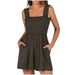 2027 Summer Fashion European-USA Style Wide-Leg Rompers Women Polyester Pure Color Strap Jumpsuit S-2XL_ecoleips.com