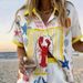 Women's Resort Style Printed Collared Shirt And Shorts Set Short Sleeve Summer Outfit_ecoleips.com
