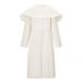 Women's Clothing Elegant Casual Woolen Elegant Belted Wool Blend Trench Coat For Women - French Style Lapel Long Coat With Waist Tie, White, S/M/L_ecoleips.com