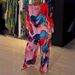 Summer/Autumn 2024 Women's Urban Elegance Off-The-Shoulder Batwing Sleeve Trouser Suit Loose Printed Casual Fashion mid Waist_ecoleips.com