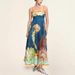 Women's Clothing Summer New Holiday Big Swing Graffiti Cotton And Linen Sleeveless Suspender Dress_ecoleips.com