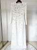 K Elegant Temperament, Heavy Industry Nail Bead Inlaid Diamond Long Sleeved Dress, Formal Dress, Long Skirt_ecoleips.com