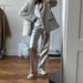 European And American Style Women's High-Waisted Silver PU Leather Pants Autumn Winter Fashion Scale Pattern Long Straight Leg_ecoleips.com
