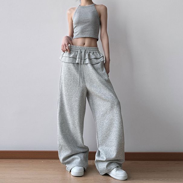 Women's Clothing Loose Fitting All Match Casual Pants For Women Spring New Sweatpants Skirt Style Casual Pants Straight Leg Sports Pants_ecoleips.com