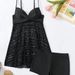 Women's Clothing Solid Color Split Swimsuit Female Hollow Conservative One Piece Skirt Bikini Swimsuit Female_ecoleips.com