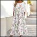 Summer Mid-Rise Women's Casual Crew Neck Print Oversized Pendulum Women's Dress_ecoleips.com