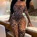 Women's Sexy Leopard Print Off-Shoulder Flare Sleeve Top Jumpsuit + Stretch Casual Pants_ecoleips.com