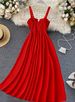 Plus Size Women Elegant Party Sling Light Dress For New Year Clothes, For Thanksgiving Maxi Women Outfit_ecoleips.com