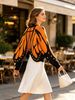 Women Butterfly Pattern Cropped Knit Cardigan Loose Long Sleeve Ribbed Texture Lightweight Hollow Eyelet Breathable Skin-friendly Open Front Cover Up_ecoleips.com