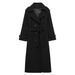 New European And American Style Simple Classic Lapel Double-breasted Woolen Coat_ecoleips.com