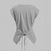 2026 Niche Slim-fit Versatile Short-sleeve T-shirt, New Summer Style, Cross-tie Hem Cropped Top_ecoleips.com
