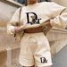 Retro Letter Print Hoodie & Shorts Set – Unisex Oversized Lounge Wear (S-XXL)_ecoleips.com