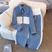 Women's Clothing Plus Size Patchwork Denim Jacket And Wide Leg Pants Set For Women Trendy Spring Outfit Casual Comfortable Two-Piece Set_ecoleips.com