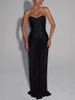 Women's Clothing Sexy Strapless High Waist Slim Fit Solid Color Dress Hot Girl_ecoleips.com