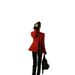 Women's Clothing High End And Beautiful Rich Girl Christmas And New Year Outfit Red Waist Skirt Woolen Coat Winter_ecoleips.com