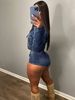 Women's Clothing Women's Casual Two Piece Set Stretch Denim European And American Fashion Long Sleeve For Formal & Casual_ecoleips.com