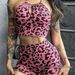 Women's Leopard Print Sports Bra & High-Waisted Shorts Set - Mesh Back, Breathable, Quick-Dry Workout Outfit For Yoga, Gym & Running_ecoleips.com