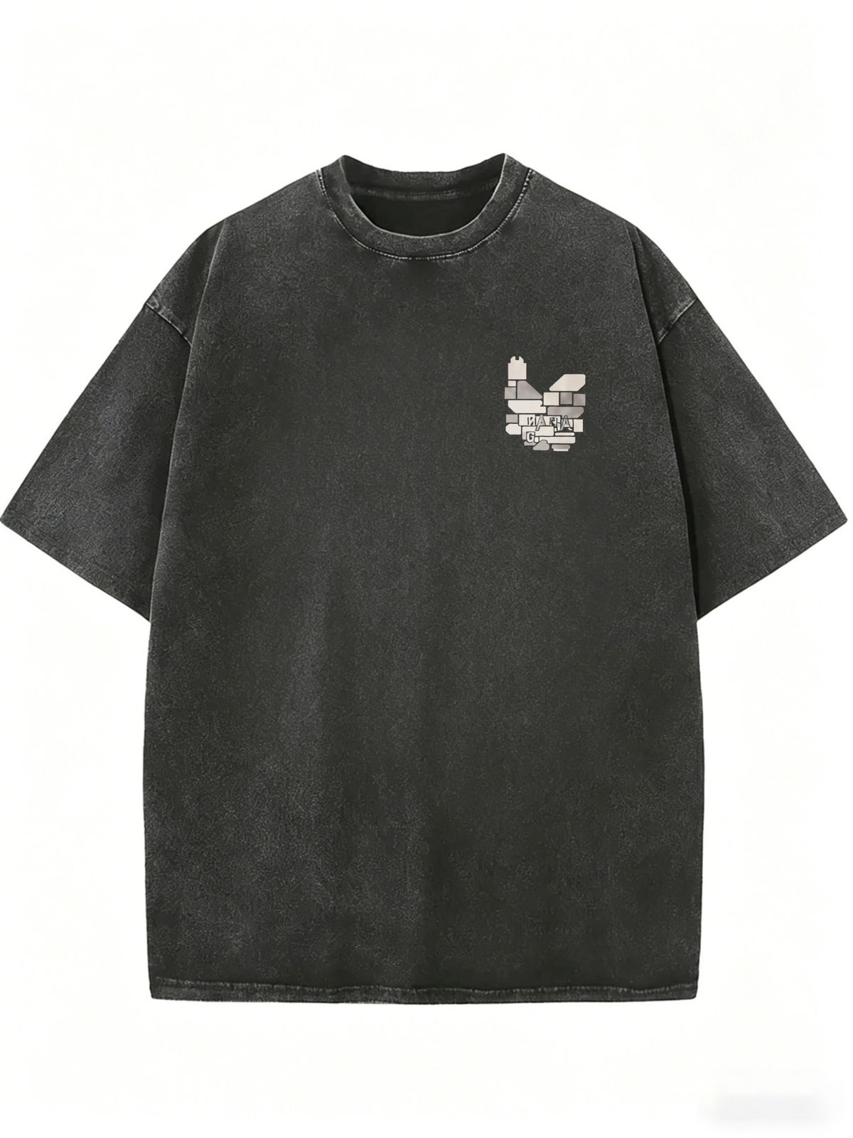 Women's Urban Style Washed T-Shirt, Everyday Casual Short Sleeve Tee_ecoleips.com