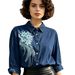 Women's Fashionable Fresh Style Denim Jacket Loose Fit Korean Casual Versatile_ecoleips.com