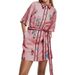 2026 Spring New Collection: Cross-Border European And American Foreign Trade Women's Fashion Casual Printed Tie-Waist_ecoleips.com