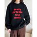 Luxi Loose American Style Sweatshirt For Women, Fleece Lined Thickened, Autumn And Winter Lazy Style, Letter Print, Crew_ecoleips.com