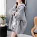 K Lazy Style Retro Hooded Sweater Knitted Cardigan For Women; Women's Clothing Loose Mid-length Knitted Coat._ecoleips.com