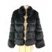 Luxury Faux Fox Fur Coat – Winter Stand Collar Jacket,Warm Outerwear For Women, Elegant & Ethical Fashion (Black, S/M/L/XL)_ecoleips.com