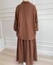 Women's Clothing Shirt Long Sleeved Clothing Skirt Fashion Casual Ladies Suit_ecoleips.com