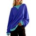 Women's Oversized Color Block Hoodie - Cozy Long Sleeve Pullover Sweatshirt For Fall/Winter, Streetwear Casual Style_ecoleips.com