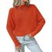 Women's Batwing Sleeve Knit Sweater - Semi-High Neck Long Sleeve Pullover, Soft Stretch Comfy Loose Fit, Casual Tunic Top (Multiple Colors)_ecoleips.com
