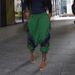 Women's Summer Harem Jeans Patchwork Loose Fit Elastic Waist Denim Spring/Autumn Regular Size_ecoleips.com
