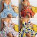 Voya Women's Commuting Sexy Low Cut Waist Strap Sexy Spicy Girl Hanging Neck Printed Black Fungus Edge Dress_ecoleips.com
