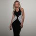 Women's Elegant Sexy Lace Patchwork Hollow Color Block Slim Halter Neck Dress European American Style Autumn Winter New Clothing_ecoleips.com