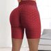 Women's Clothing High Waist Hip Sports Jacquard Bubble Yoga Pants Five Point Elastic Large Size Shorts For Women_ecoleips.com