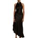 Women Fashion Sexy Satin Backless High Slit Dress Slim Fit Formal Evening Party Gown_ecoleips.com