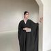 Verve 2025 Spring Summer New Arrival Muslim Coat Fashion Soft Light Forging Batwing Sleeve Abaya Women Clothing_ecoleips.com