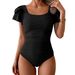 Women's One Piece Swimsuit Ruffles Fashionable Sexy Slimming Relaxed Everyday Wear Comfortable Feshion_ecoleips.com